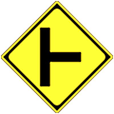 （201-B）┣形（又は┫形）道路交差点あり
