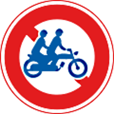 （310-2）大型自動二輪車及び普通自動二輪車二人乗り通行禁止